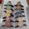 Haishen accessories, a popular and trendy Korean-style fashion classic, is a black base with a shiny black color and fluffy pearl hair clip for women Application Scenario